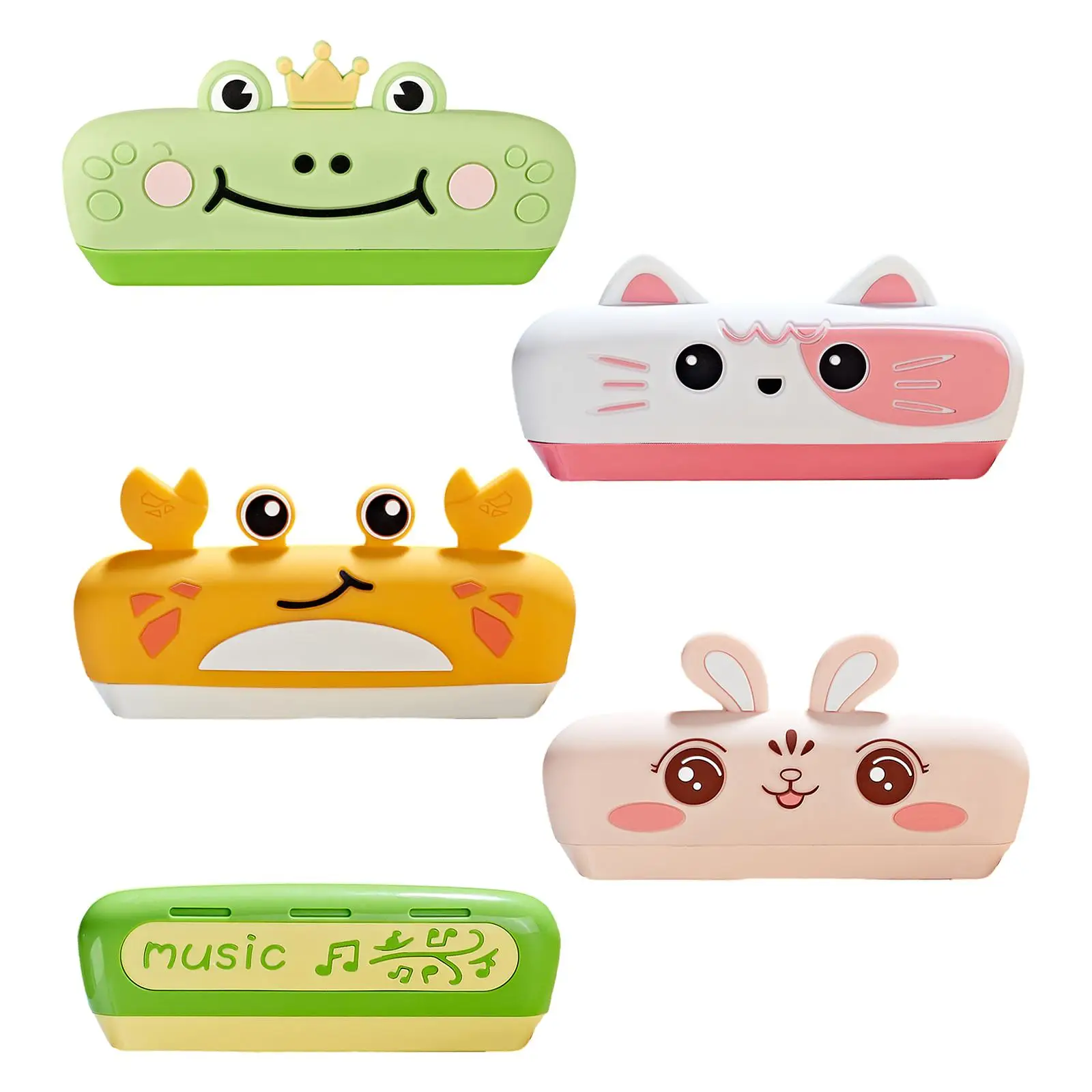 Musical Instrument Play Toy Silicone Portable Educational Kids Harmonica Mouth Organ for Travel Stage Party Classroom Toddlers
