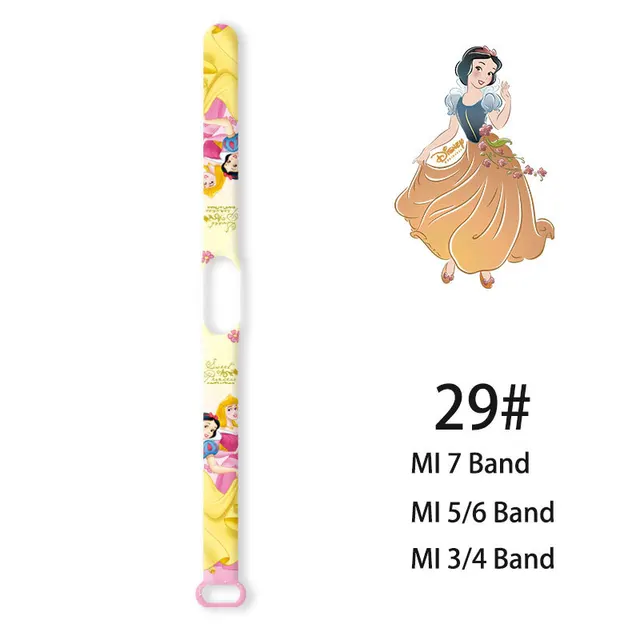 Disney Princess Silicone Strap For Xiaomi Mi Band 7 6 5 3 4 Cute Animation  Girl Watchband Belle Wrist Strap Replaceable Bracelet - Polo Shirts -  AliExpress