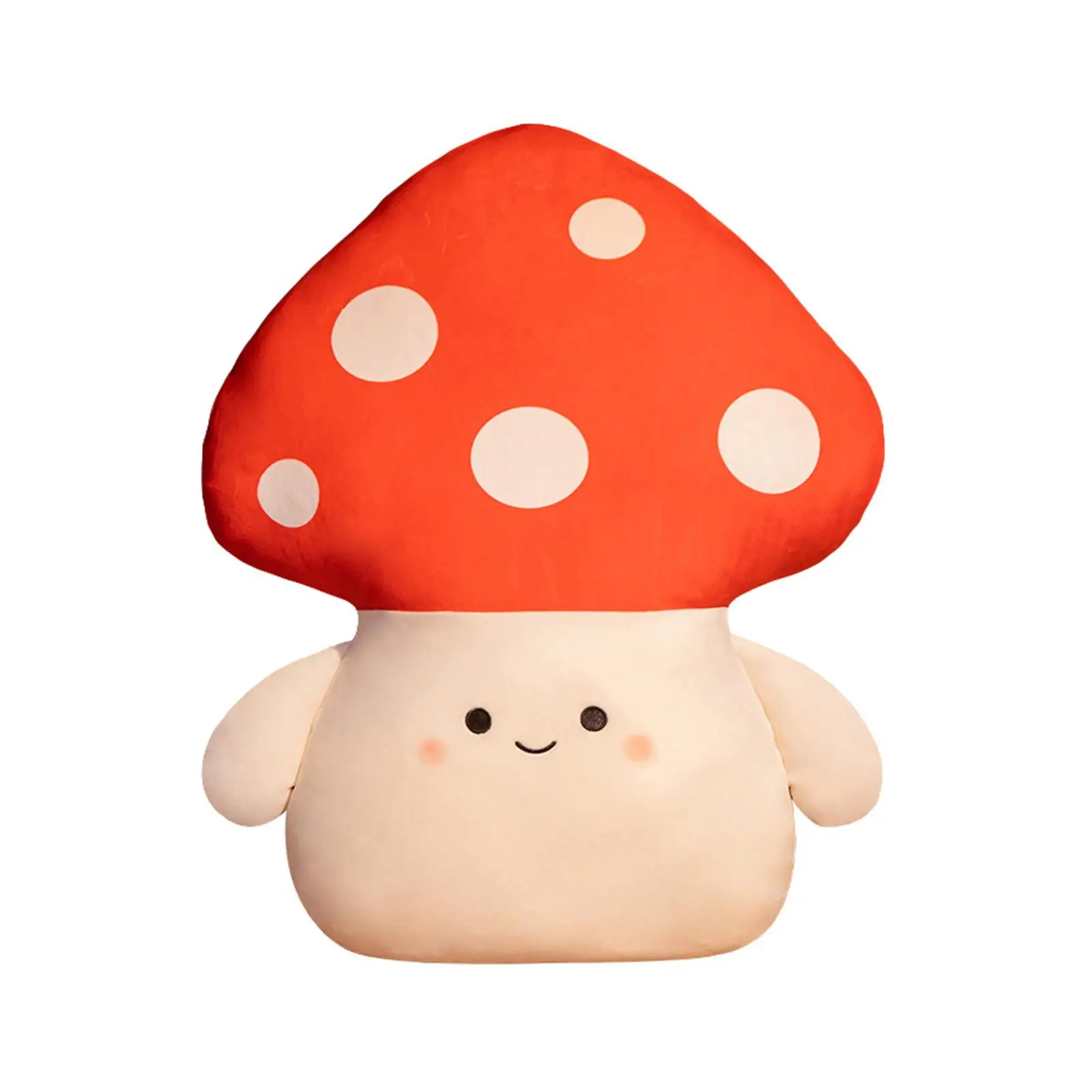 Cute Plush Mushroom Toy Stuffed Mushroom Plush Toy Ornament Soft Throw Pillow for Living Room Bedroom Decor Housewarming Gift