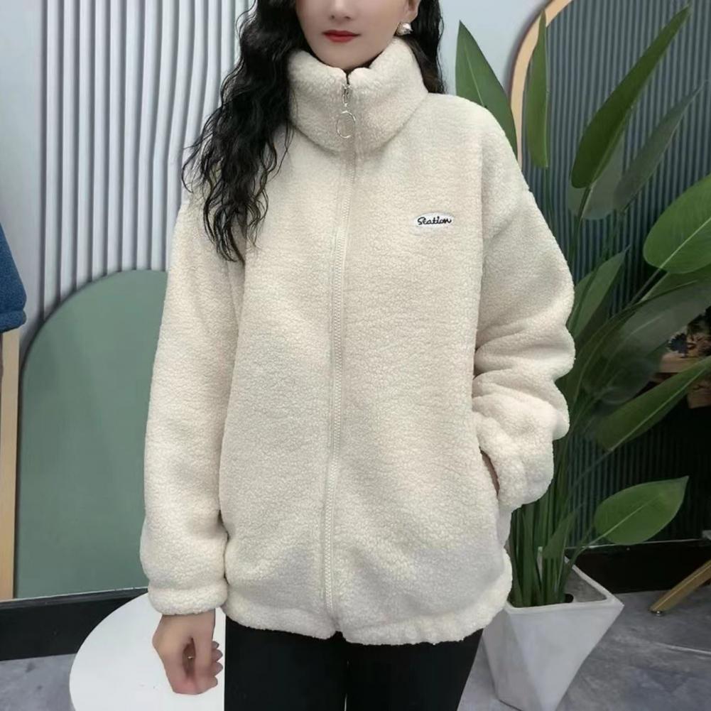 Title 4, Hip Hop Autumn Winter Fleece Fluffy Jacket Stre...