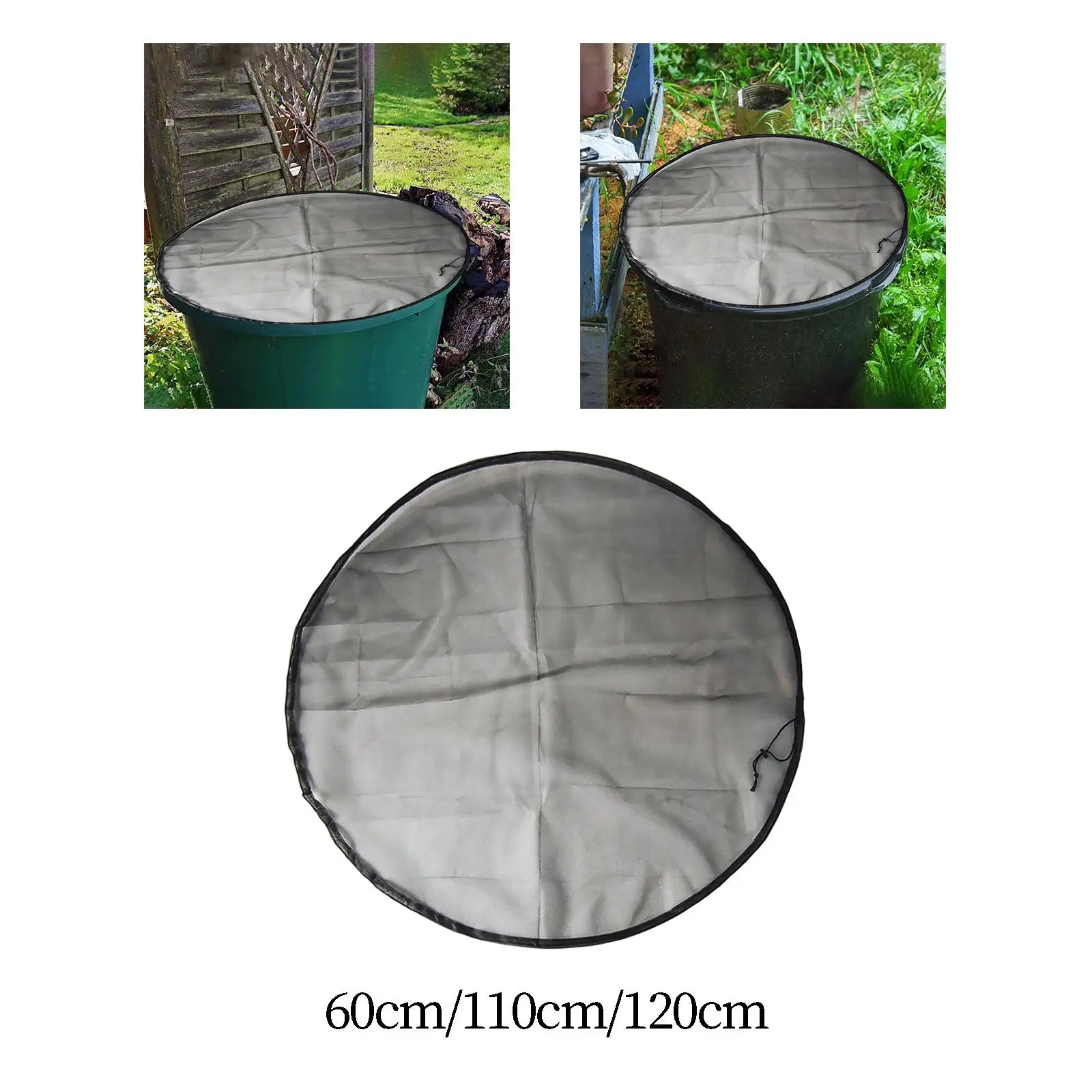 Mesh Cover for Rain Barrel, Rain Barrel Netting Screen Water Barrel Net Cover for Prevent Fallen Leaves Small Items Debris Out