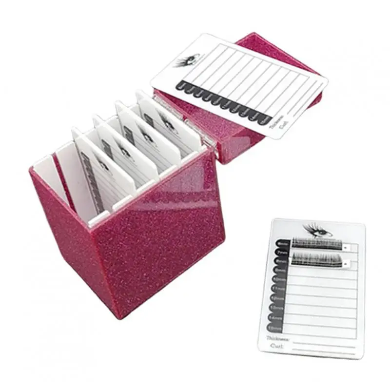Acrylic 5 Layers False es Storage Box   Organizer Case with 5pcs Display Board for Lashes Extensions Grafting - Choose Colors