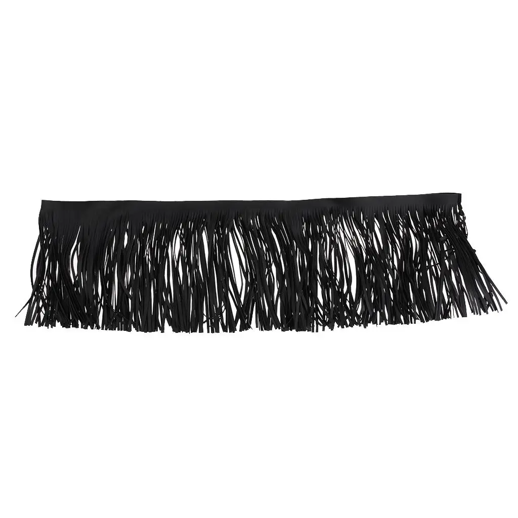 100cm Black Faux Leather Tassel Fringe Lace Diy Lace Fabric Width