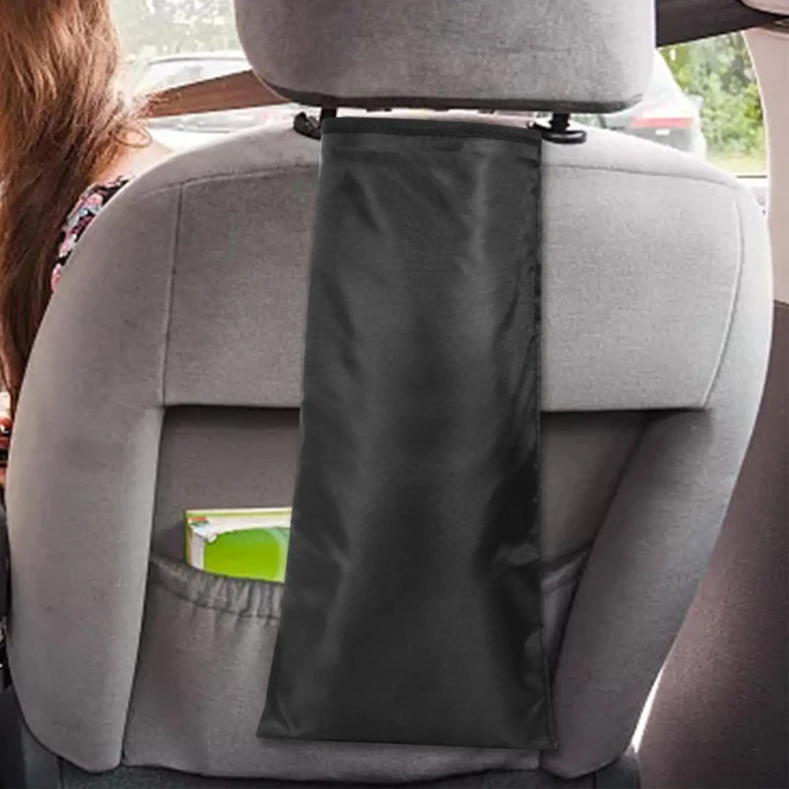 Car Trash Bag Detachable Waterproof Oxford Material Hanging Reusable Vehicle Garbage Can for Outdoor Traveling Home Use