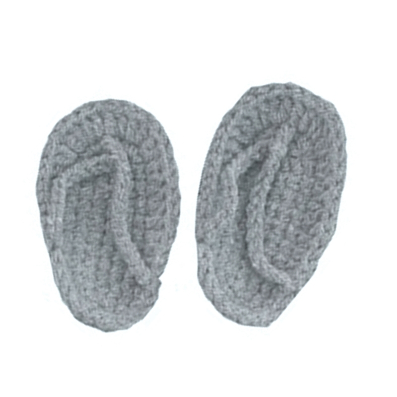 Strickhausschuhe für Babys, Jungen und Mädchen, Fotografie-Shooting-Outfits, Mini-Flip-Flops A2UB – Detail 4