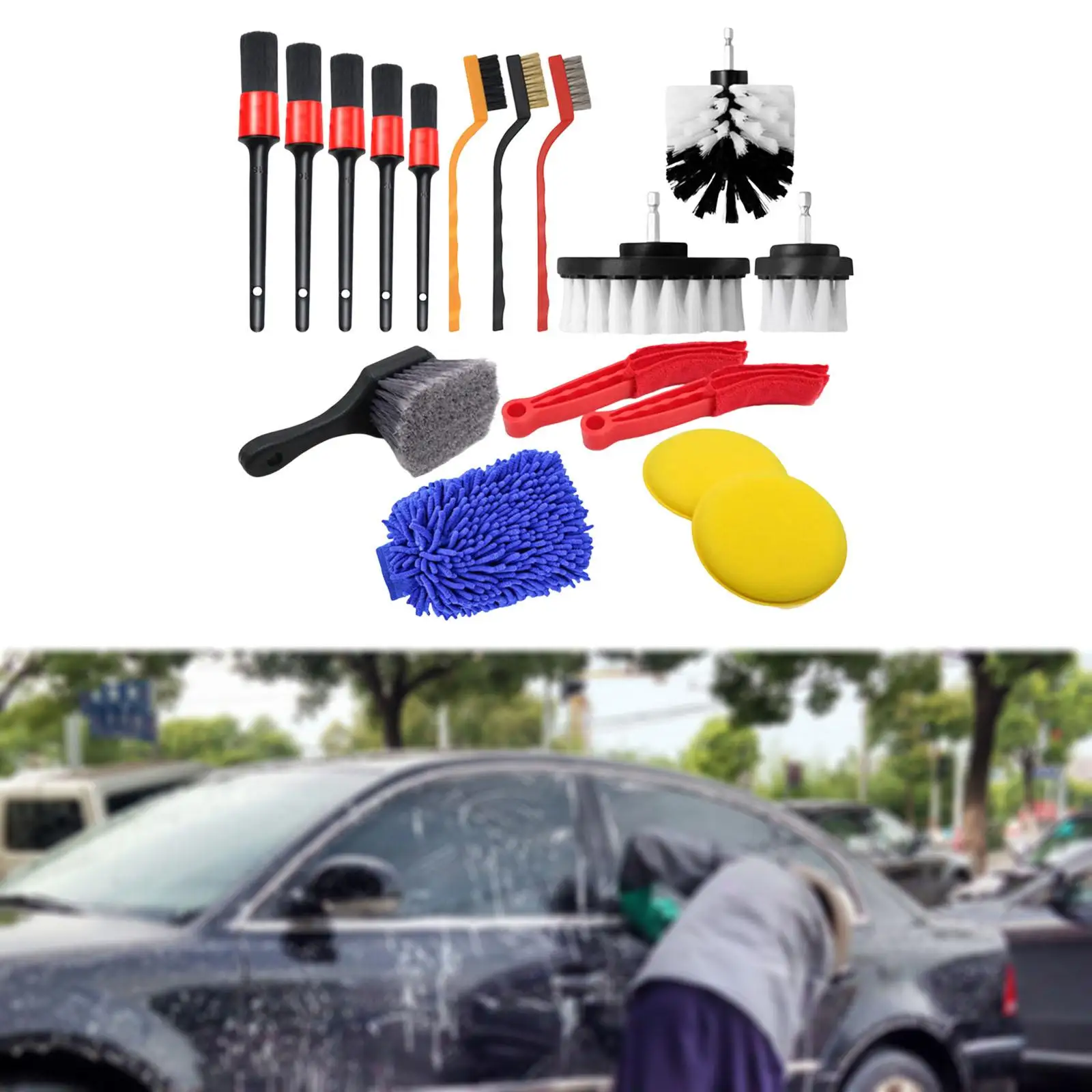 17 Pieces Multifunctional  Brush, Detail Cleaning Brushes  