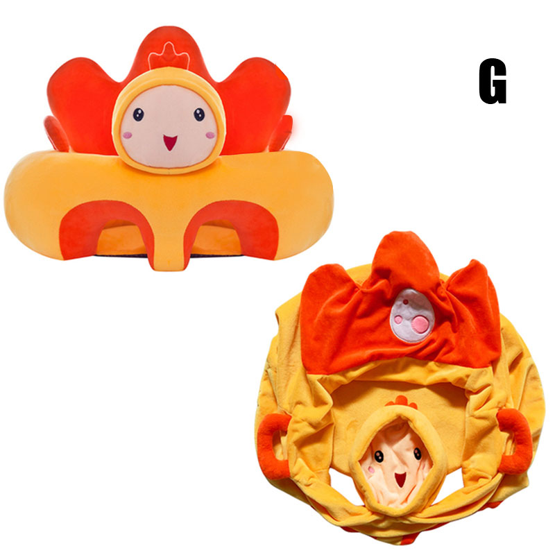 1PC Baby Learning Sitting Seat Support Seat Cover Washable Without Filler Cradle Sofa Chair Without Cotton(Sitting Chair Cover!)