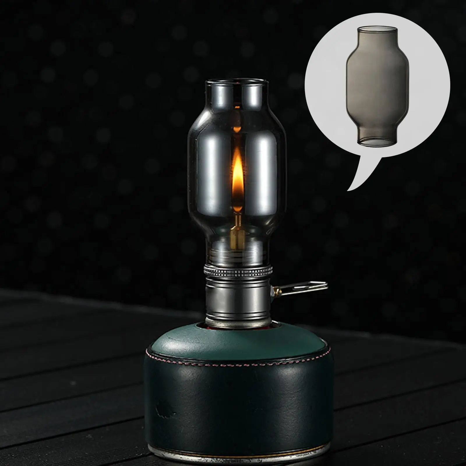 Portable Lantern Lampshade Gaslamp Glass Butane Camp Equipment Gas Light for House Glass Mantle Tent Lantern