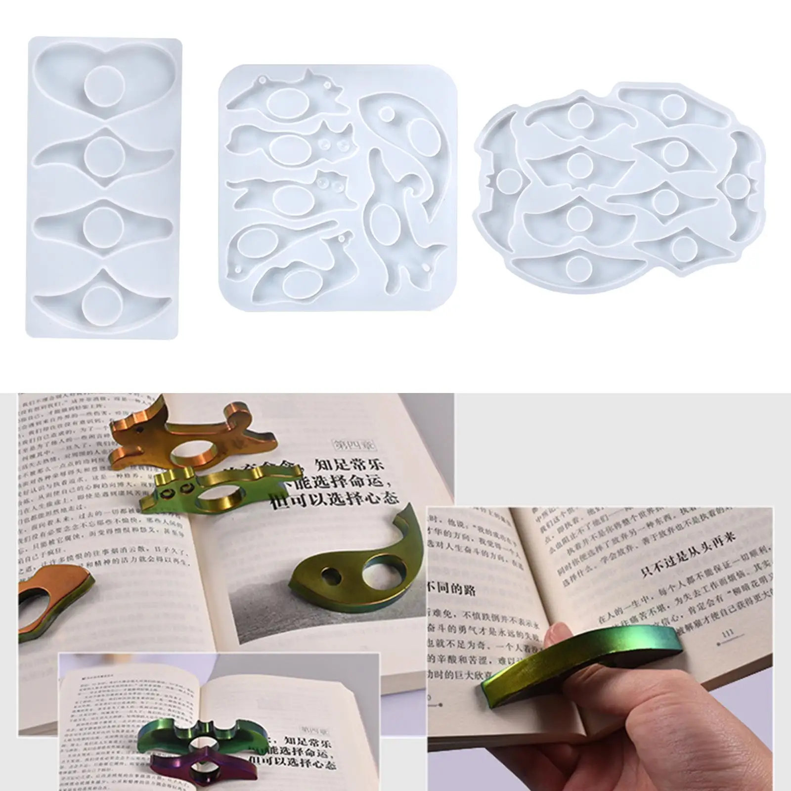 Silicone Thumb   Holder  Bookmark Epoxy  Pendant Crystal Keychain Resn Casting Making  Jewellry DIY Craft Tool