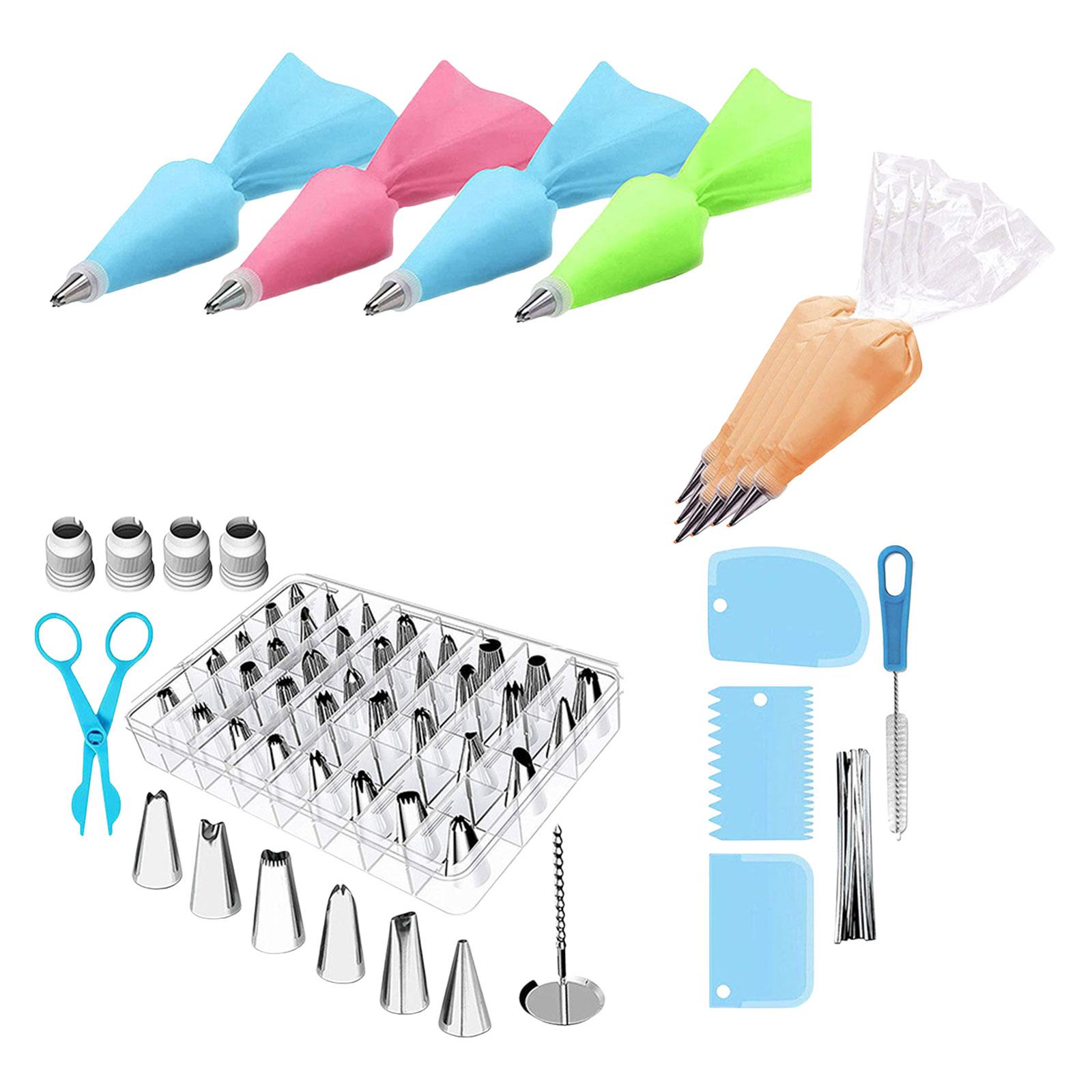 72x Cake Decorating Supplies Cookie Icing Cakes Cupcakes Baking Pastry Tools Cake Cream Frosting Tool Piping Bags and Tips Set