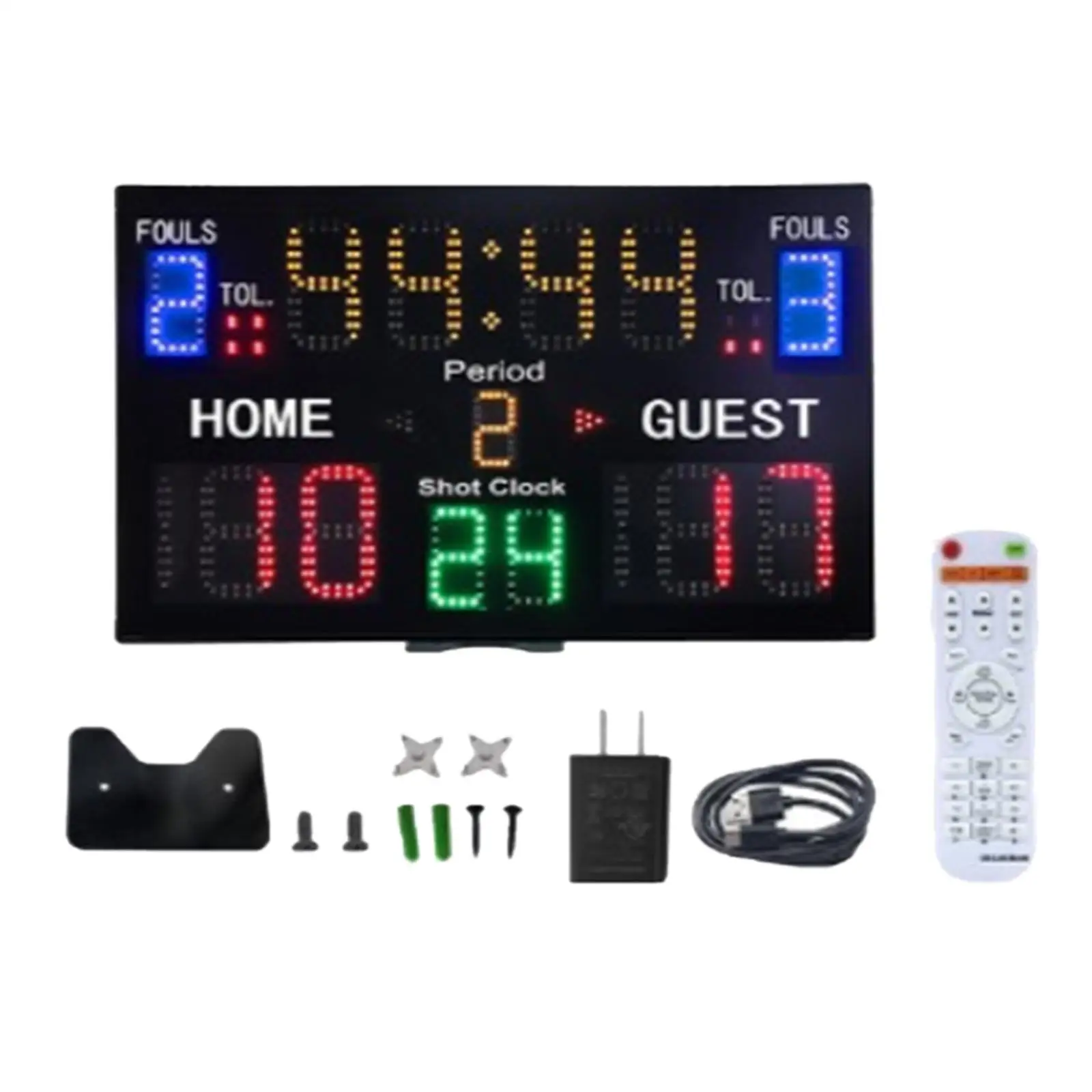 Professional Indoor Basketball Scoreboard Counter Foul Count Timer Wall Mount Electronic Digital Scoreboard for Games Outdoor