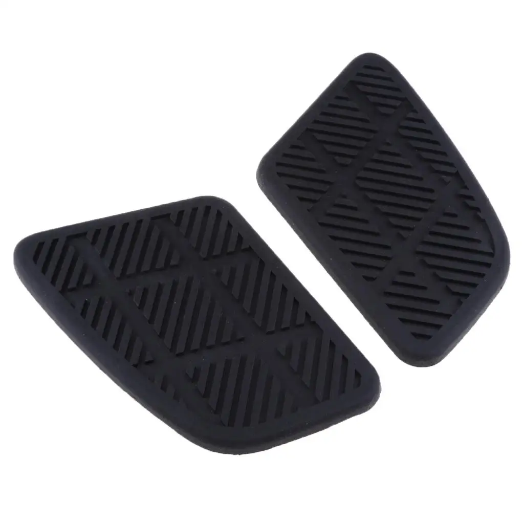 1 Pair Rubber Black Motorbike Square Fuel Tank Pads  Pads  Stickers