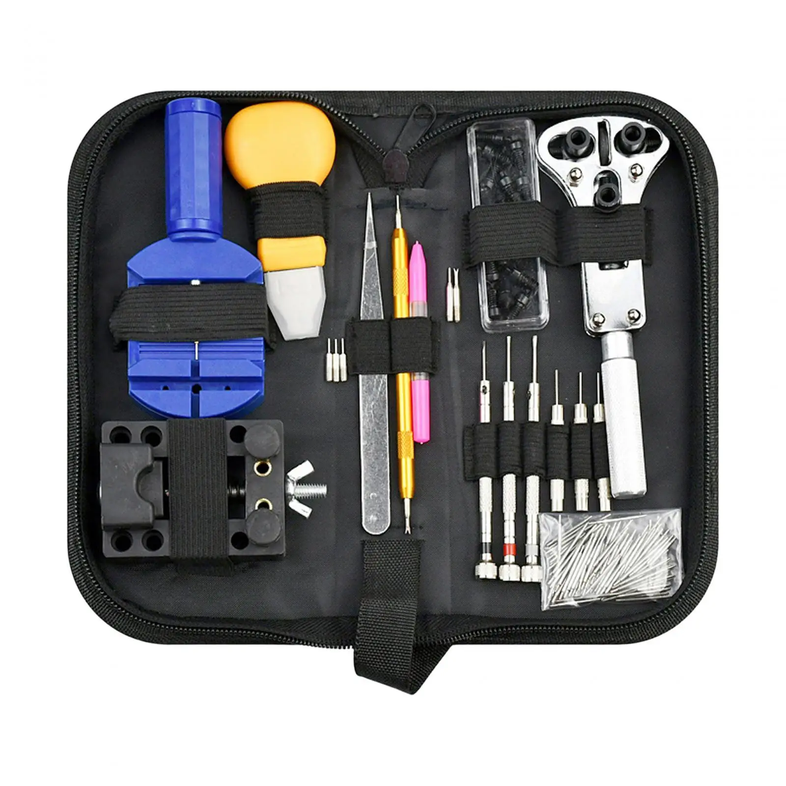 144Pcs Watch Repair Tool Kit with Carrying Case watch bands Link Remover Accessories