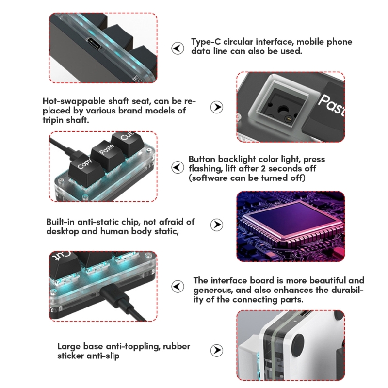 Проводная USB-клавиатура для ПК с подсветкой-Tecsee