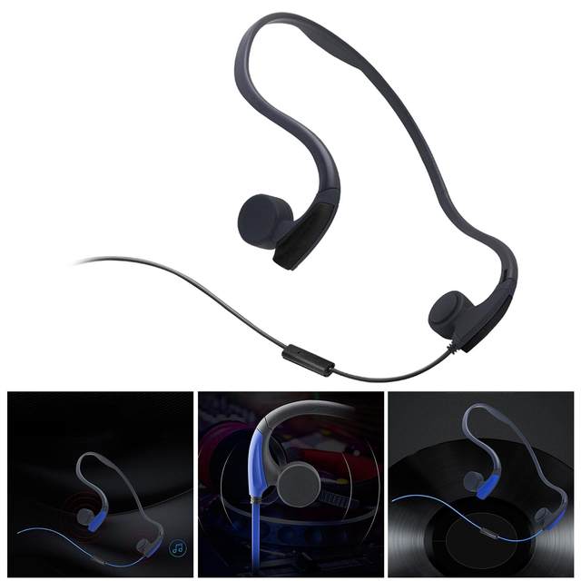 Bone Conduction Wired Headset Voice Control Shock Deep Bass