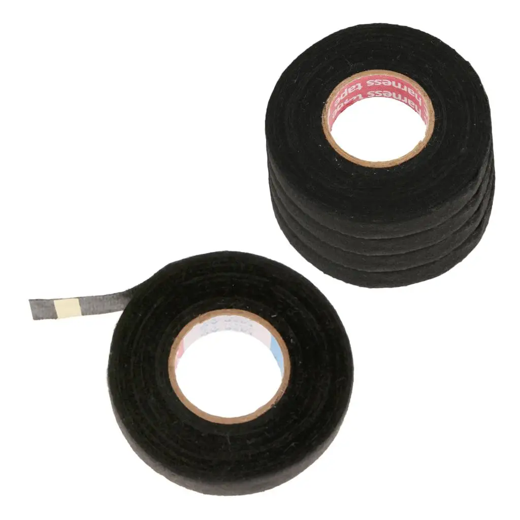 5X Cloth Adhesive Fabric Weft Tapes Wiring Harness High Temp For Looms Cars