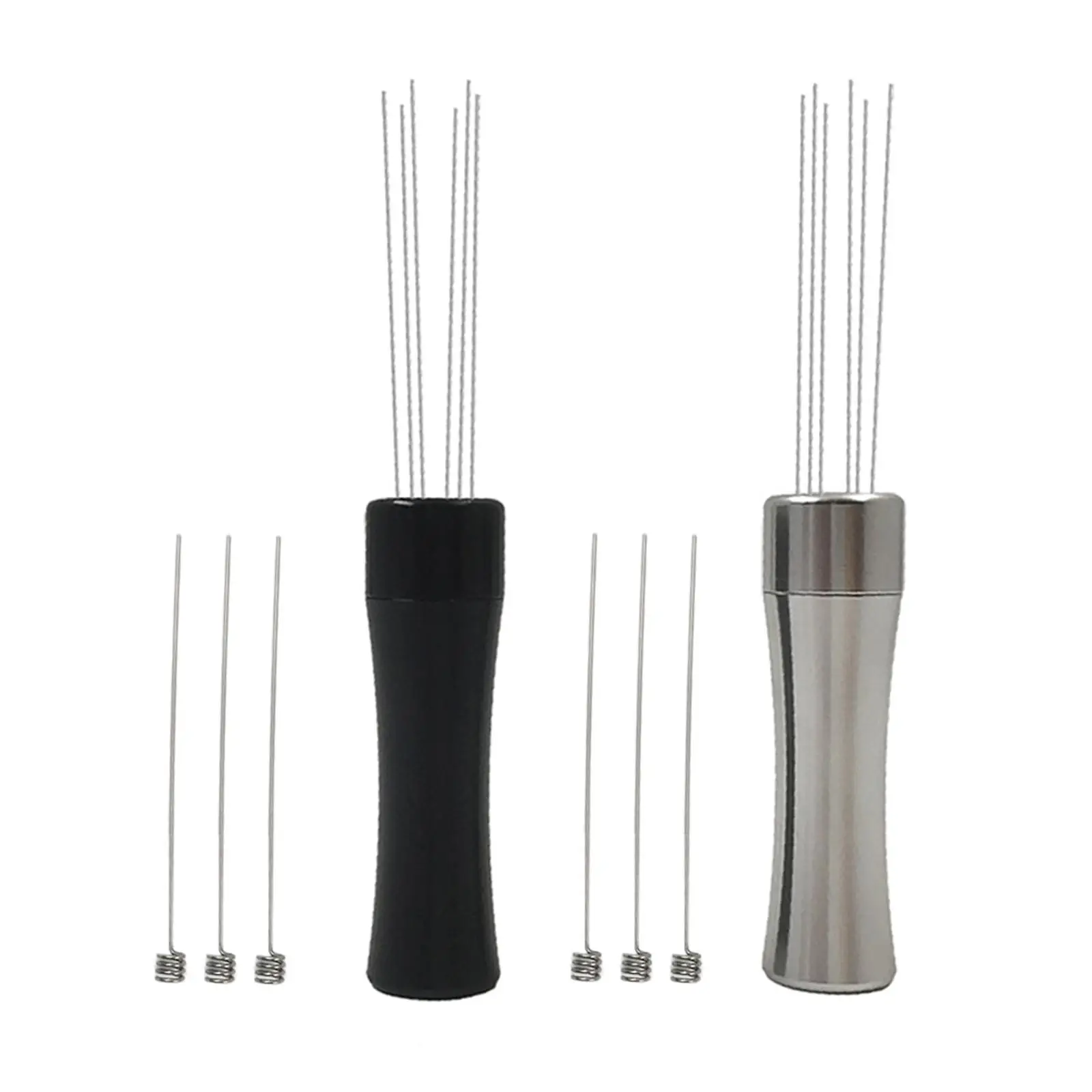 Metal Coffee Stirrer Hand Distribution Tool Leveler Tool with 3 Needles Espresso Tamper Hand Tamper for Home Kitchen Restaurant