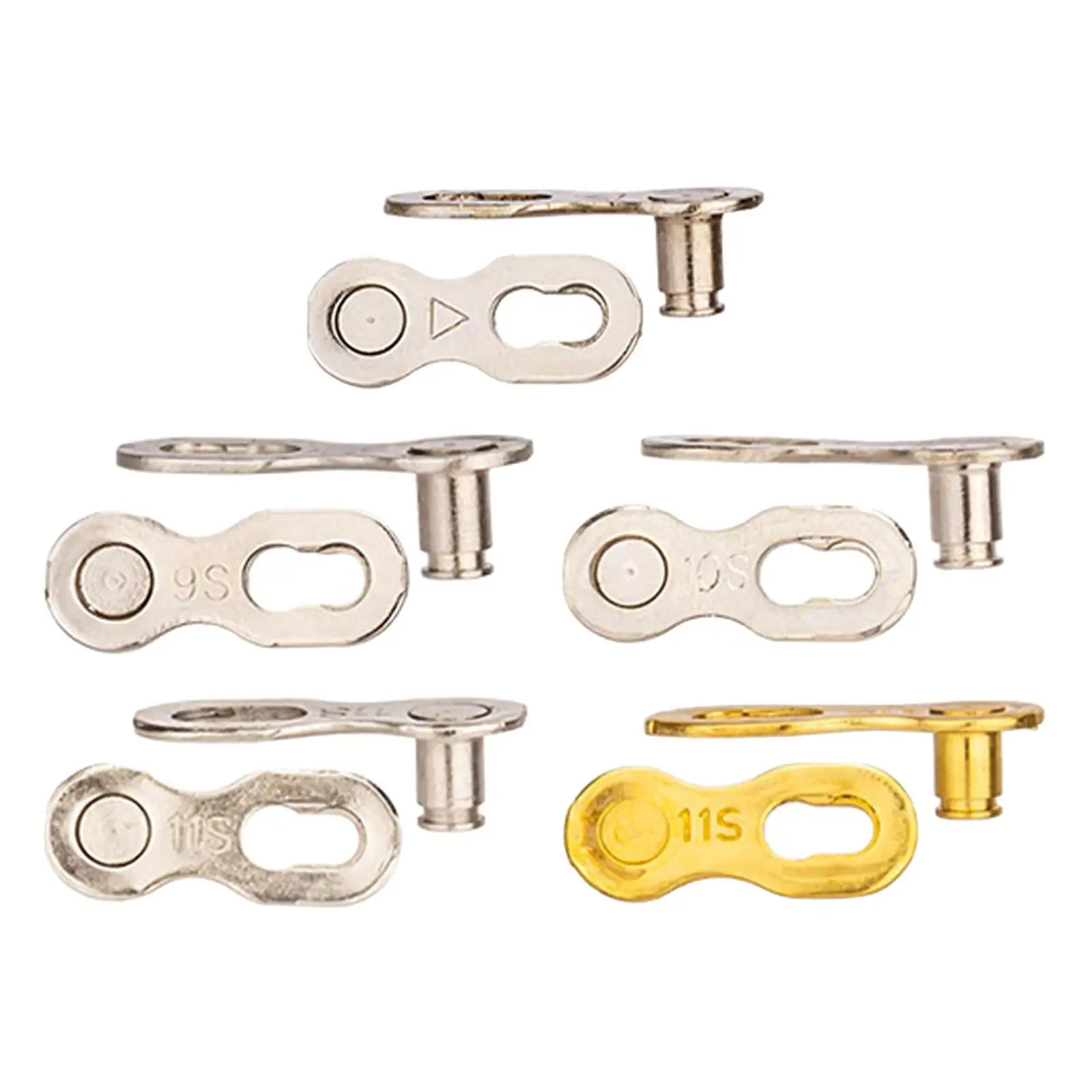 Steel 6 Pairs Master Chain Link Bike Joint Connector Reusable Quick-Link Bicycle Chain Tool for 6 7 8 9 10 11 Speed Repair MTB