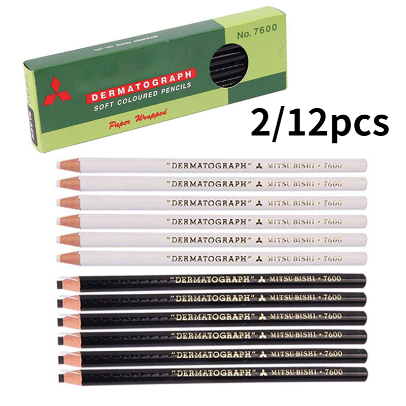 Best of 2pcs / 12pcs Eyebrow Makeup Pen Japan White Black Dermograph 7600 Pencils For Tattoo Eyebrow UNI Marker Paint Pencil Reviews & Tips