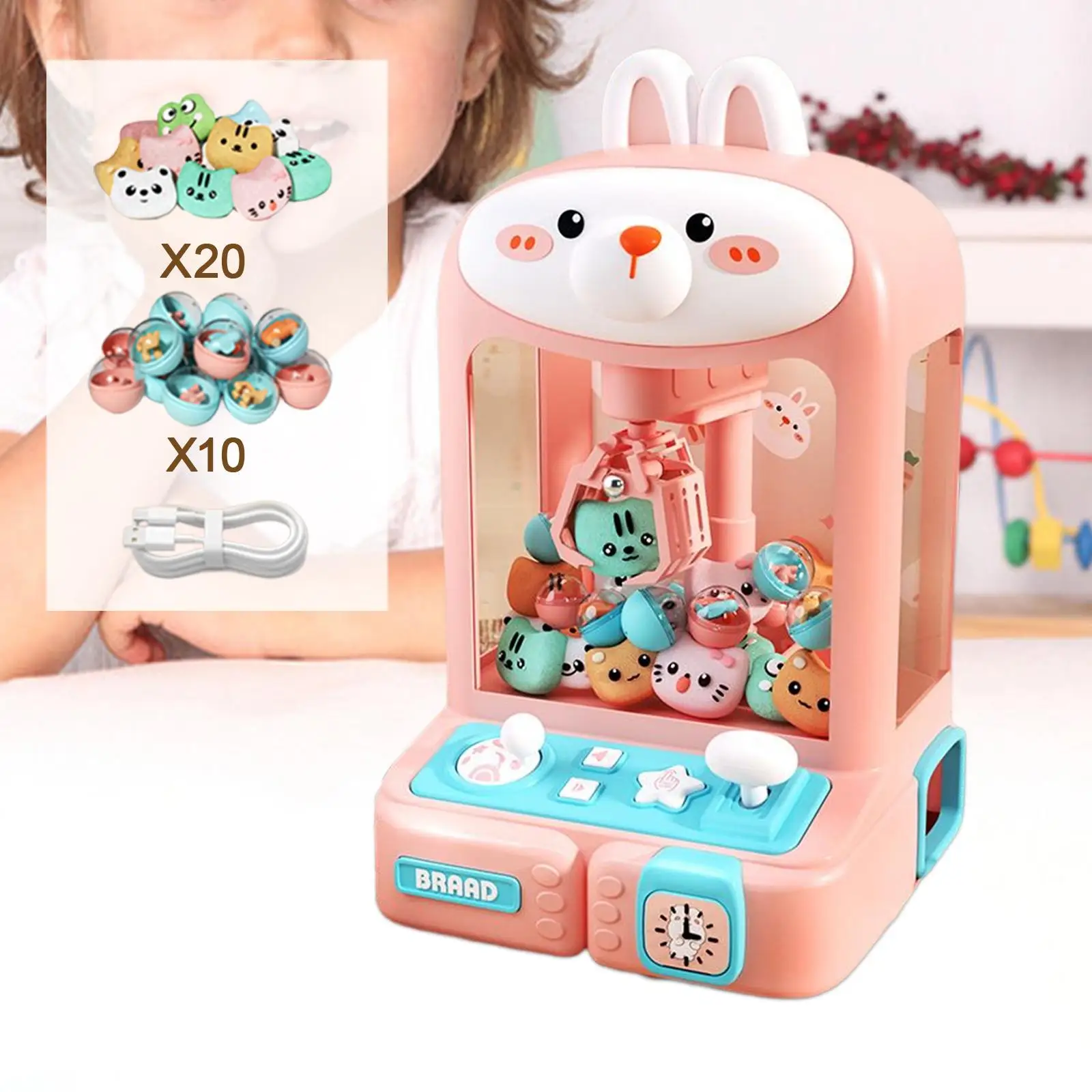 Mini Claw Machine with Sounds Arcade Claw Game Electronic Small Toys Mini Vending Machines for Girls Children Adults Kids Gifts