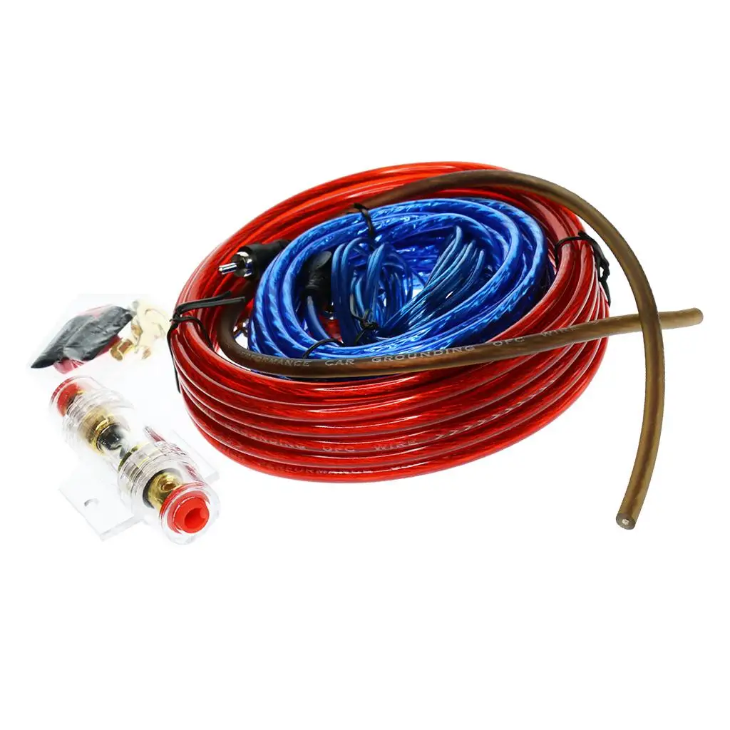 Brand New Audio Subwoofer Amplifier AMP Wiring Wire Kit W/ 60A Fuse Holder