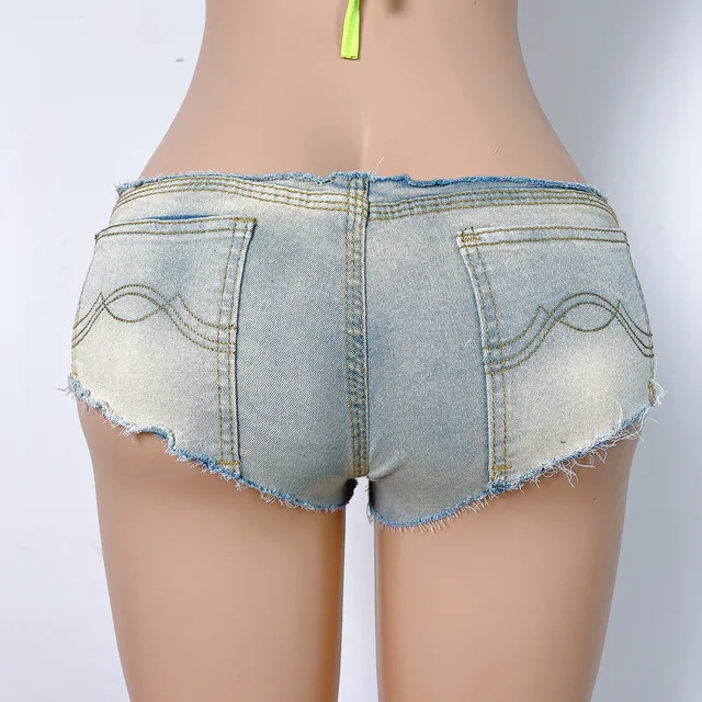 S-xl Women's Sexy Zipper Low Waist Booty Denim Jeans Shorts - AliExpress