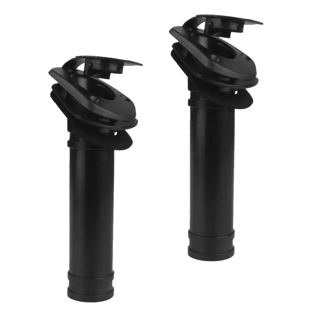 2 Pieces Black Nylon  Kayak  Fishing Rod Holder   with  Gasket and Screws Tackle Equipment