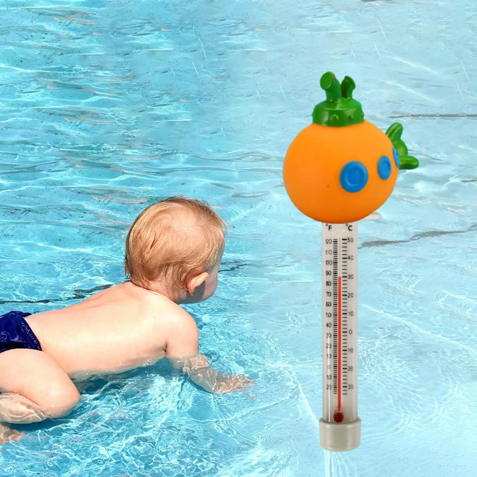 Floating Pool Thermometer Large Size Water Temperature Thermometer Pool Spas Thermometer for Swimming Pool Indoor Outdoor
