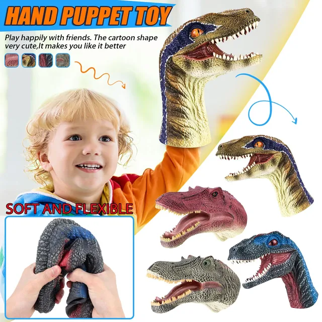 Cabeça de dinossauro macio garra luvas engraçado das crianças brinquedos  dublê adereços menino role-playing jogo de batalha modelo adulto crianças  presente - AliExpress