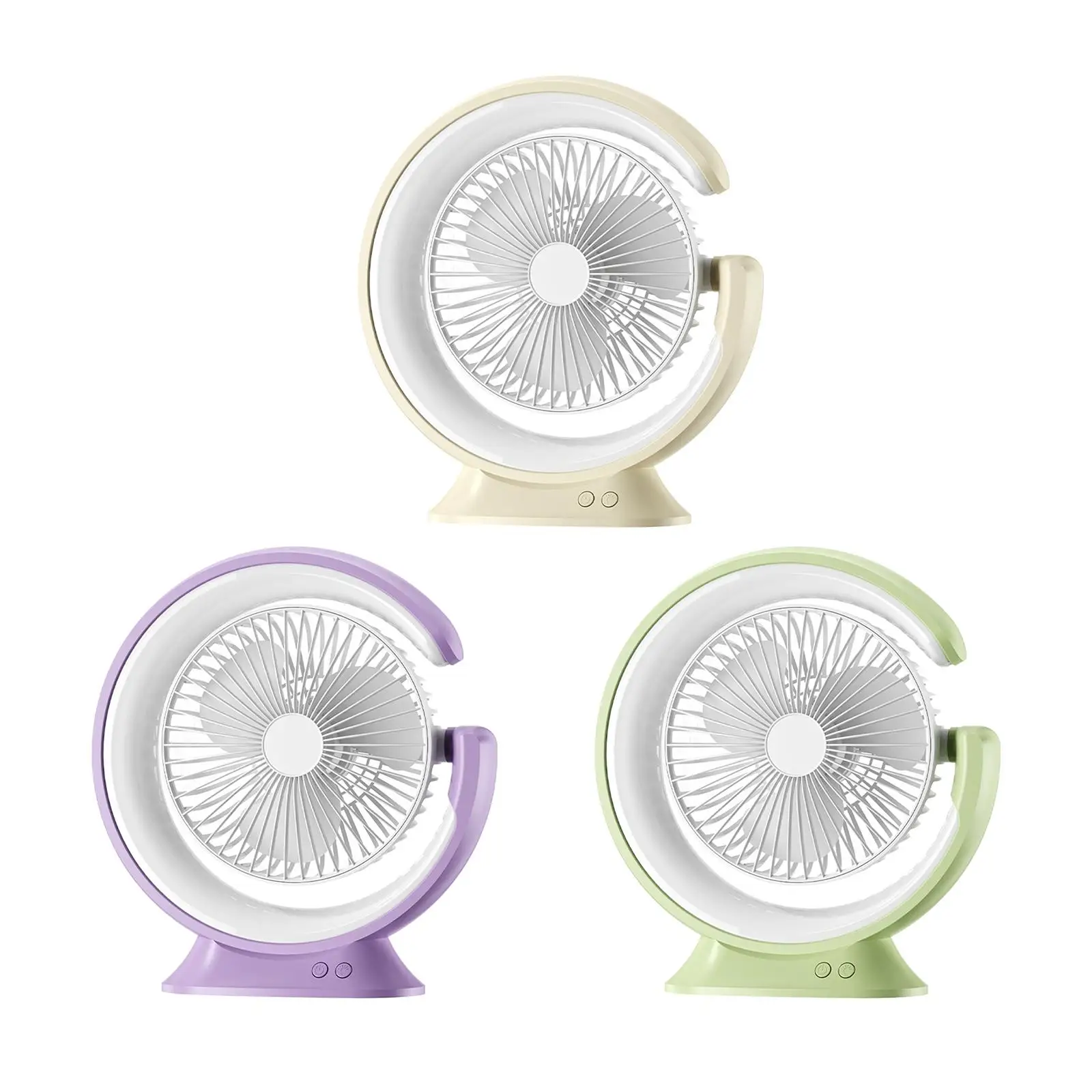 Personal Fan with LED Lights Silent 3 Modes Lighting Cooling Mini Fan Lamp Fan Desk Fan for Camping Home Bedroom Tabletop Office