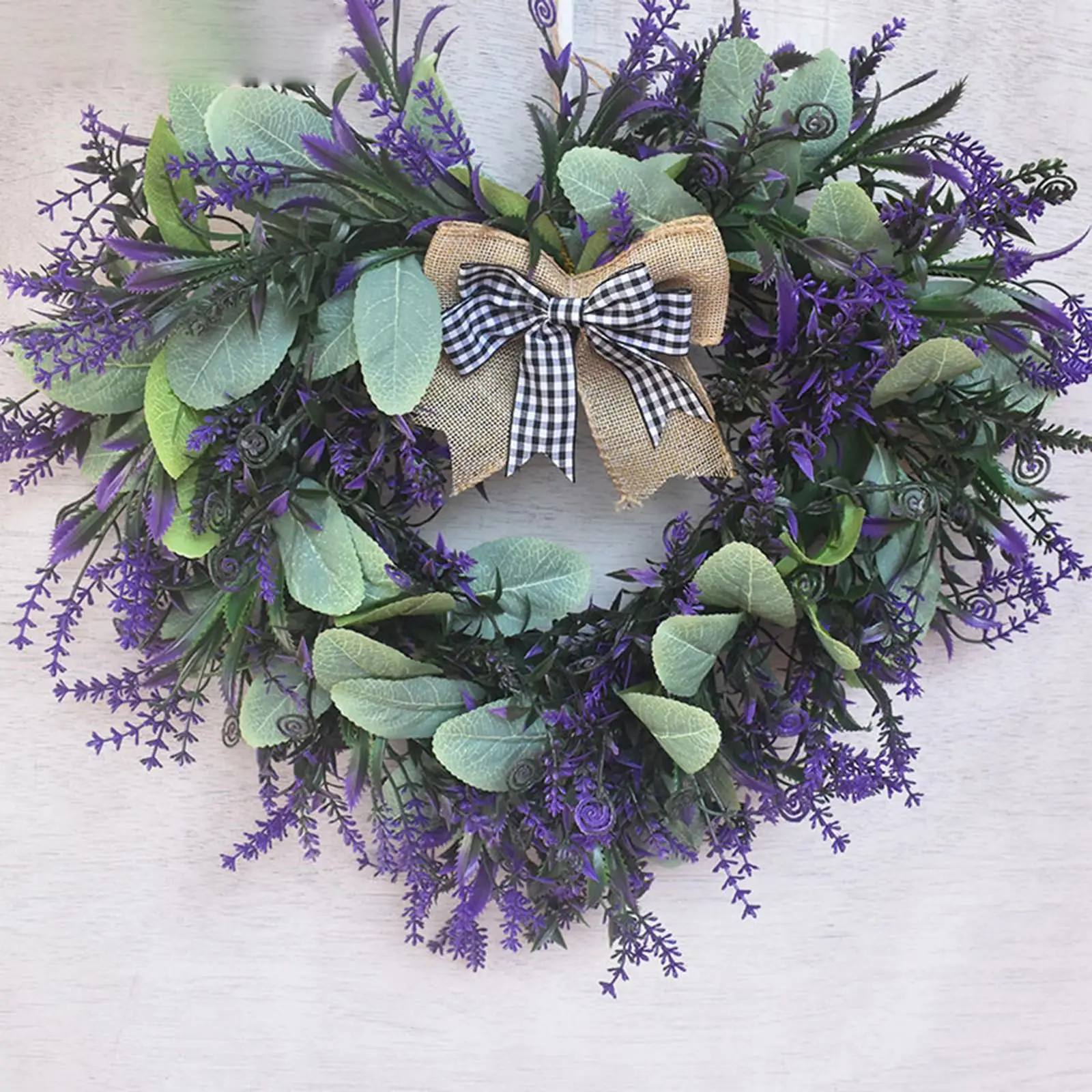 Wreath Flowers Lavender Front Door Wall Pendant for Wedding Room Decoration