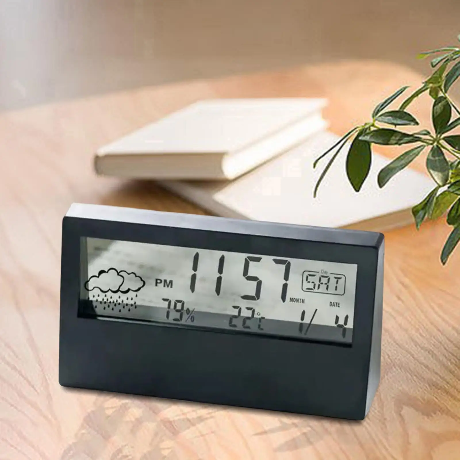 Date Display Bedside Alarm Clocks Easy to Operate Compact Simple Exquisite Practical Digital Alarm Clock for Outdoor Household