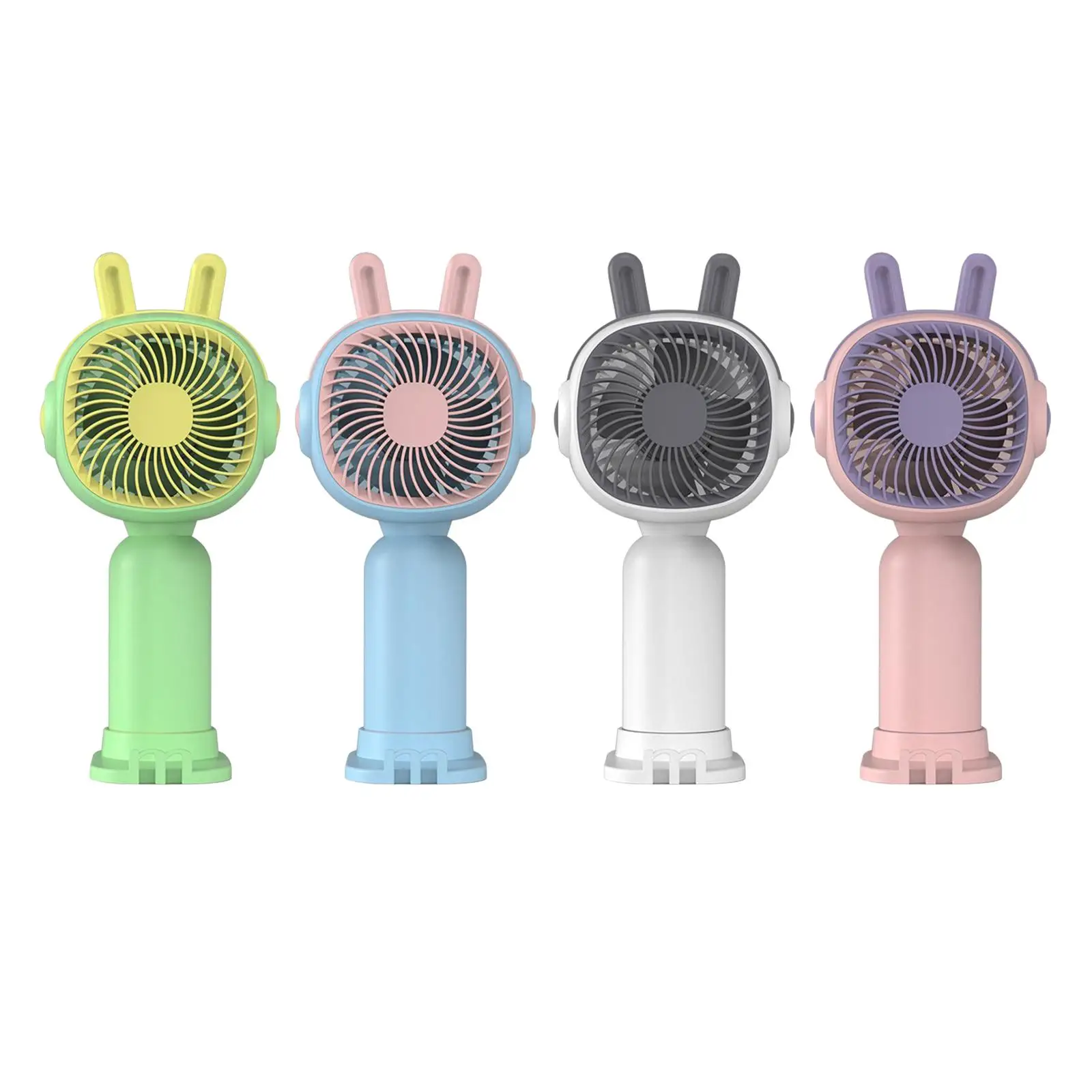 Personal Fan with Phone Stand Base Refreshing Wind Small Handheld Small Desk Fan for Dormitory Hiking Indoor Outdoor Desktop