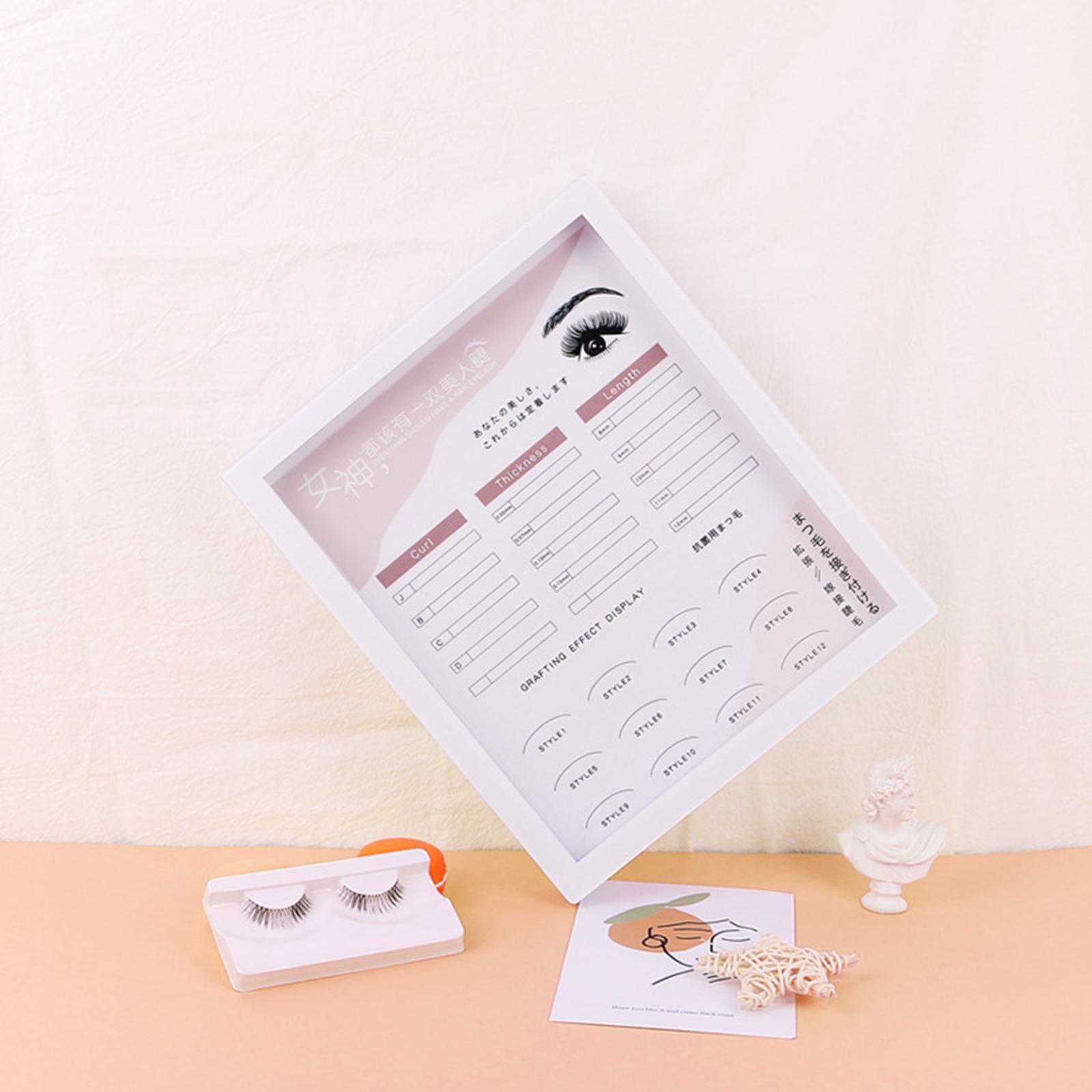 Eyelash Extension Display Plate Eyelash Tools Eye Lash Stand Acrylic Magnet Closed Make up Beauty Graft Lash Template for Women
