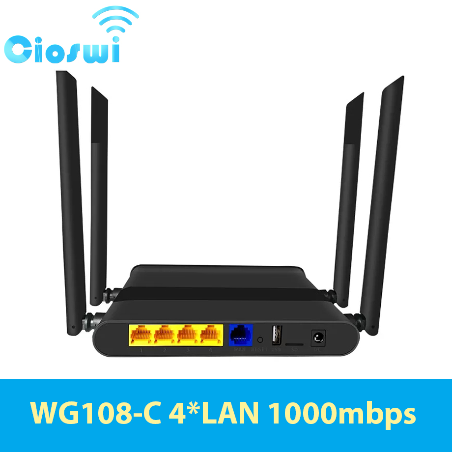 cioswi roteador dupla banda openwrt firewall alto ganho antenas para hotspot de escritório em casa