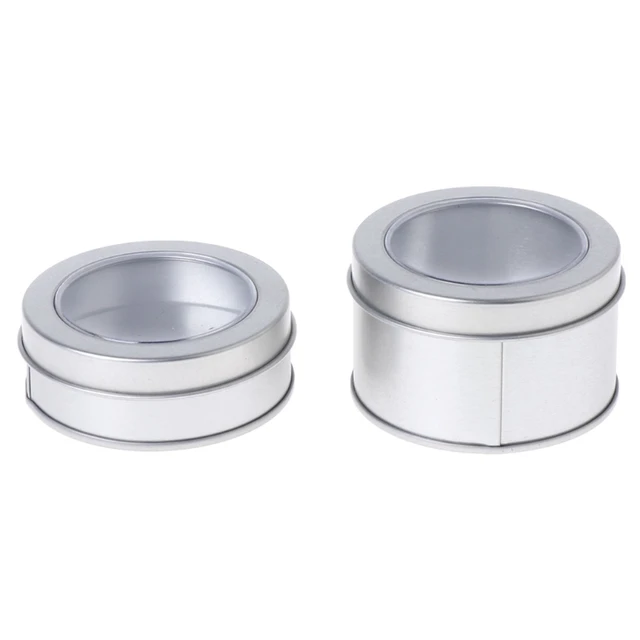 10 Pack Tin Cans Screw Top Round Metal Lip Balm Tins Containers