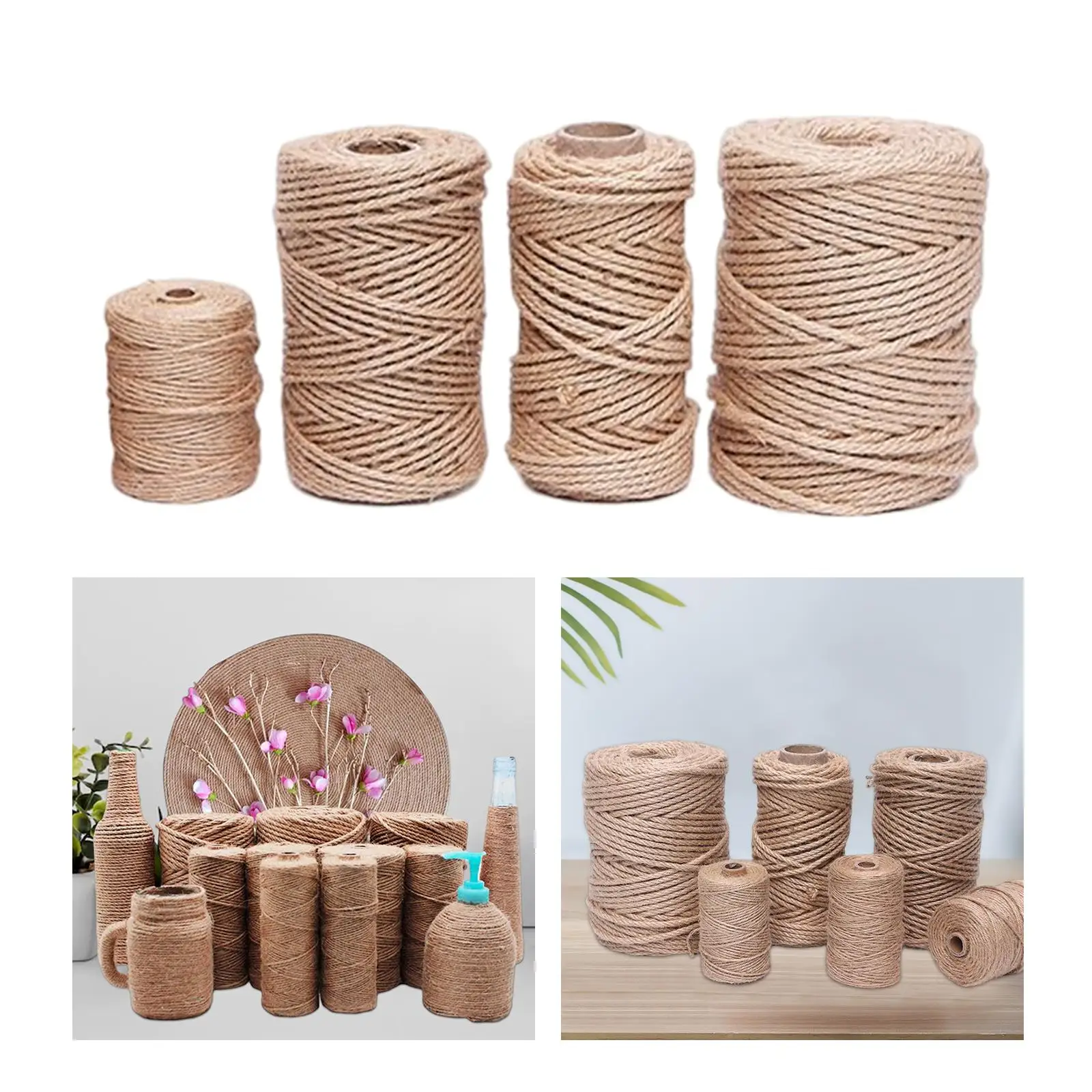 Jute Rope Artwork Handcraft Sisal Ropes for Cat Scratch Post Recovering Cat Scratcher Rope Scratching Board Gift Packing