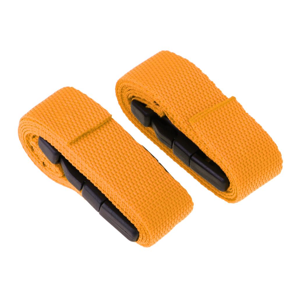 2-part adjustable golf trolley strap with quick release fastener yellow