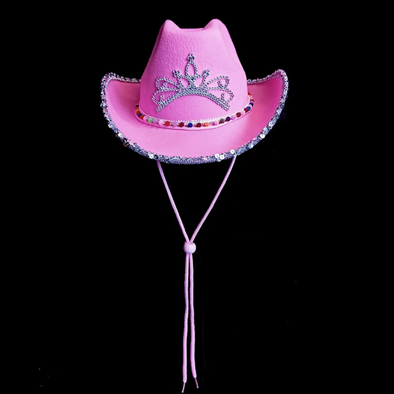 Novelty Cowgirl Hat with Tiara Sun Hats Cowboy Hat for Play Women Dress Up