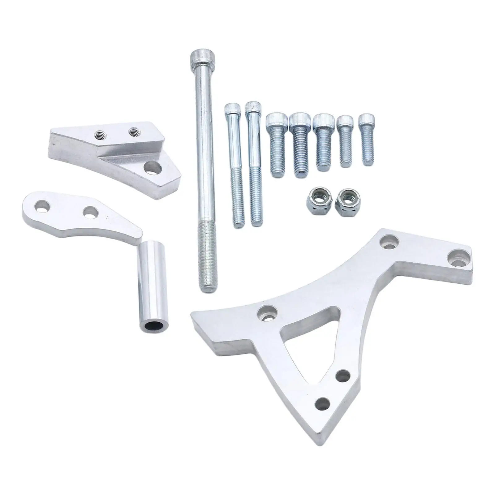 Alternator Bracket Mounting Kit Auto Replace Mount Aluminum D/Side Mid Engine Billet for Ford 302 351C V8