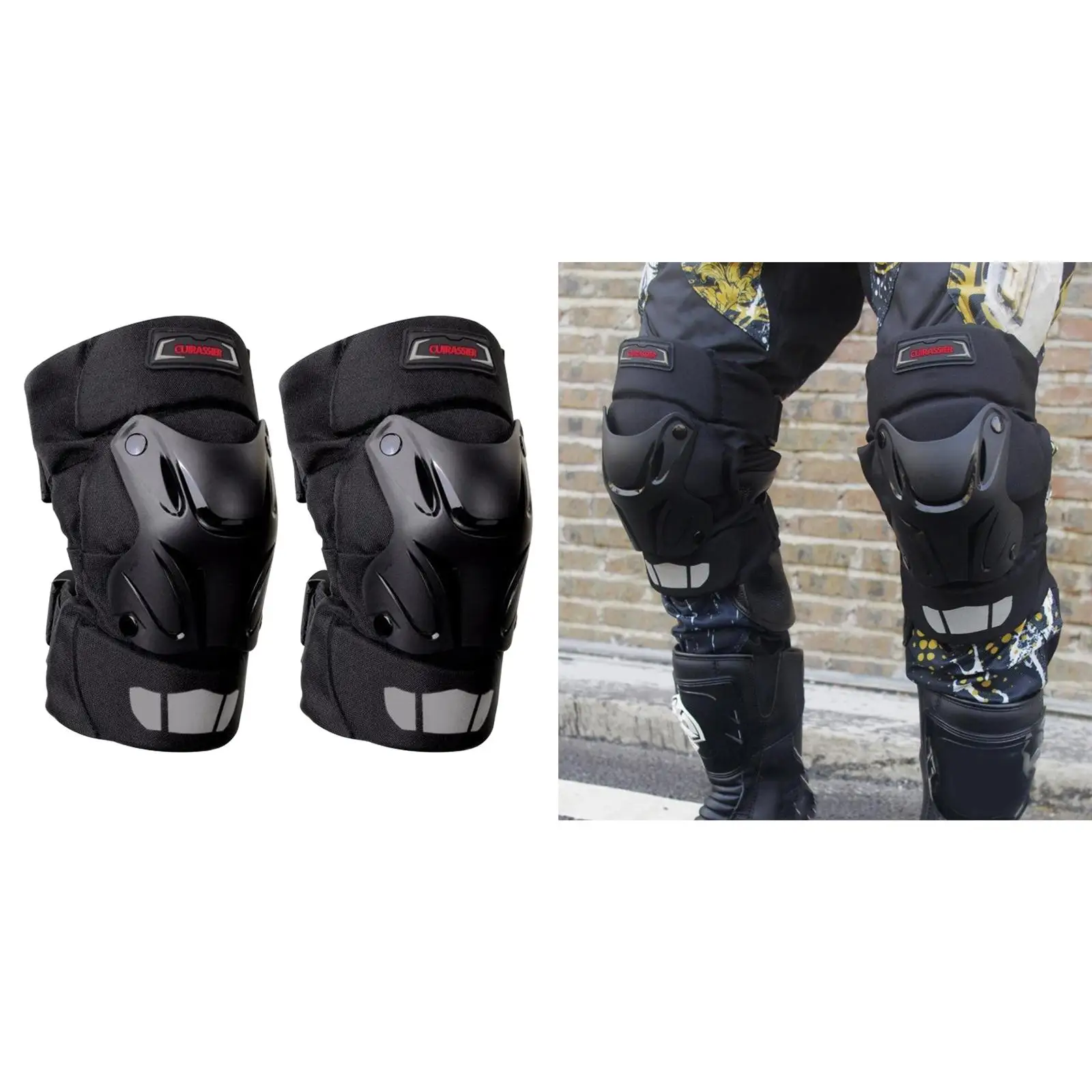 1 Pair Racing Motorcycle Knee Protection Pad Gear Guard Shock Proof Safety Off Road