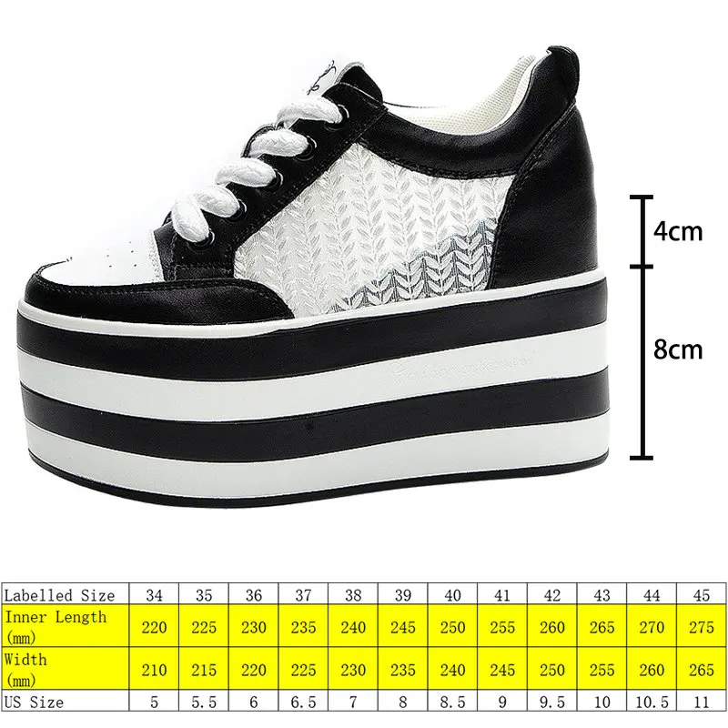 Side View of Women's Summer Mesh Air Sneakers - Mixed Colors, High Heel - true deals club