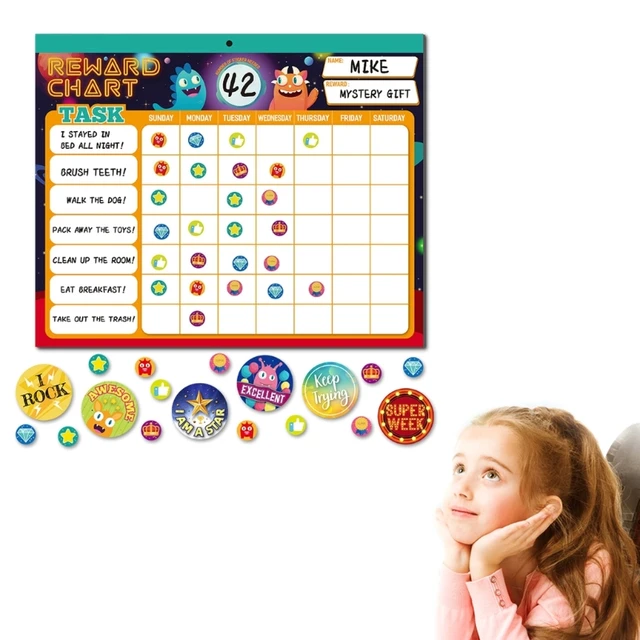 Tabella delle ricompense comportamentali con 26 tabelle dei lavori  domestici per bambini, 2328 adesivi per motivare e le - AliExpress