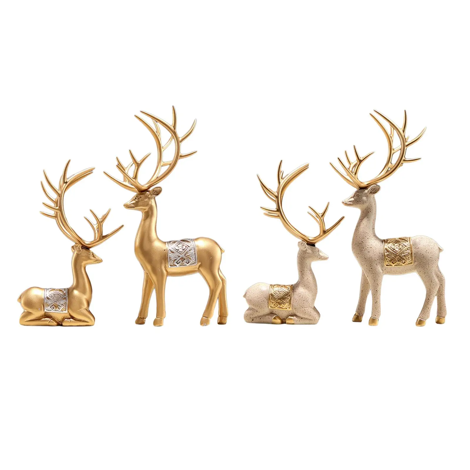 Reindeer Statue Ornaments Deer Sculpture for Living Room Home