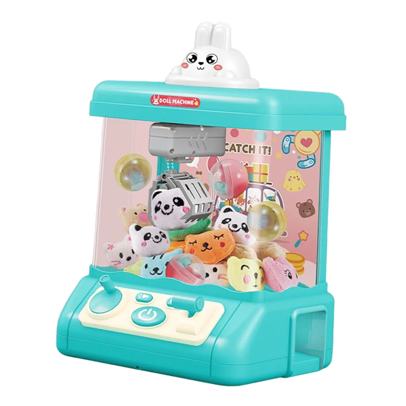 Kids Claw Machine with Lights Sound Arcade Game Electronic Small Catching Doll Machine Slot Machine Claw Toy for Birthday Gifts