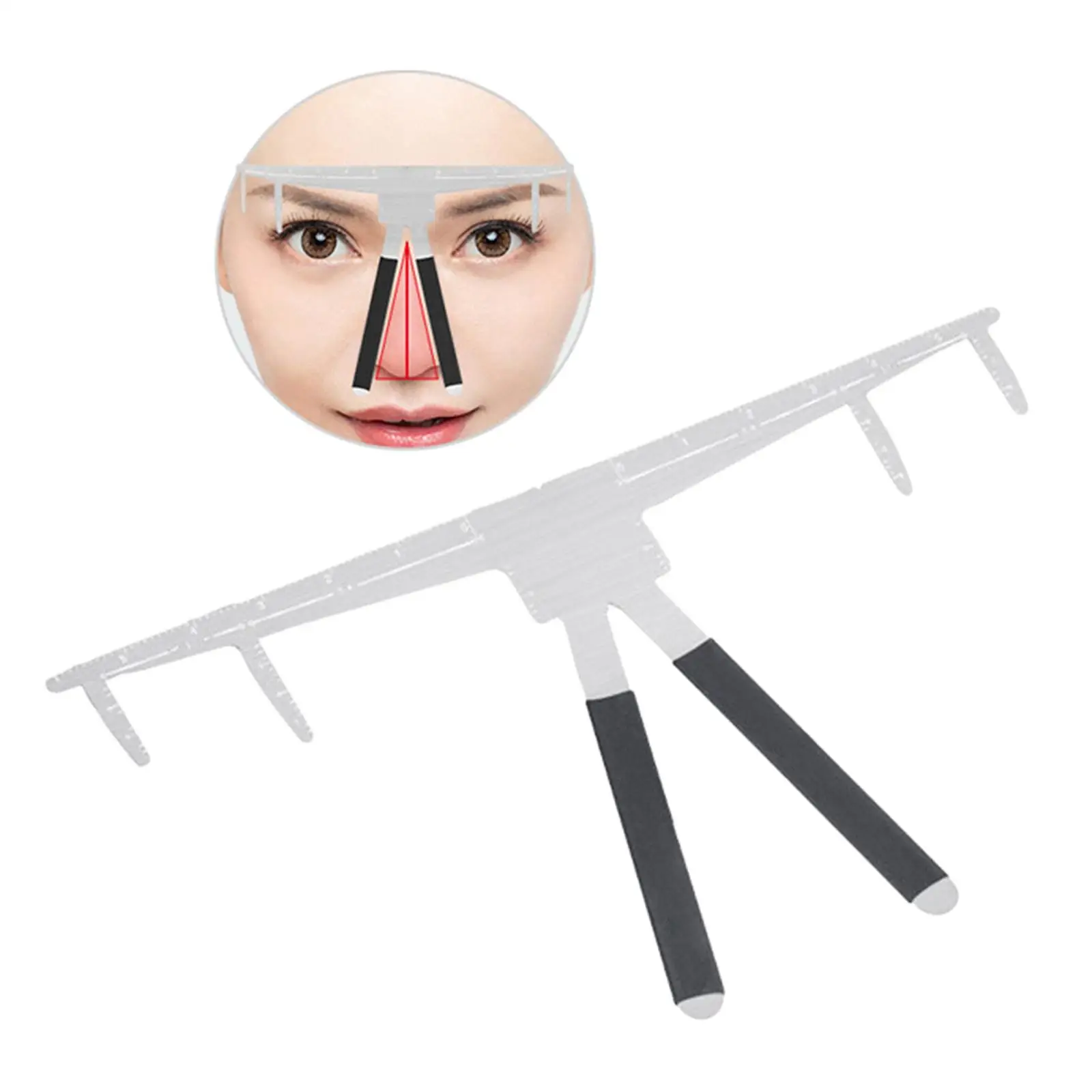 Steel Eyebrow Ruler Measure Ruler Tool for Eyebrow Measuring Shaping