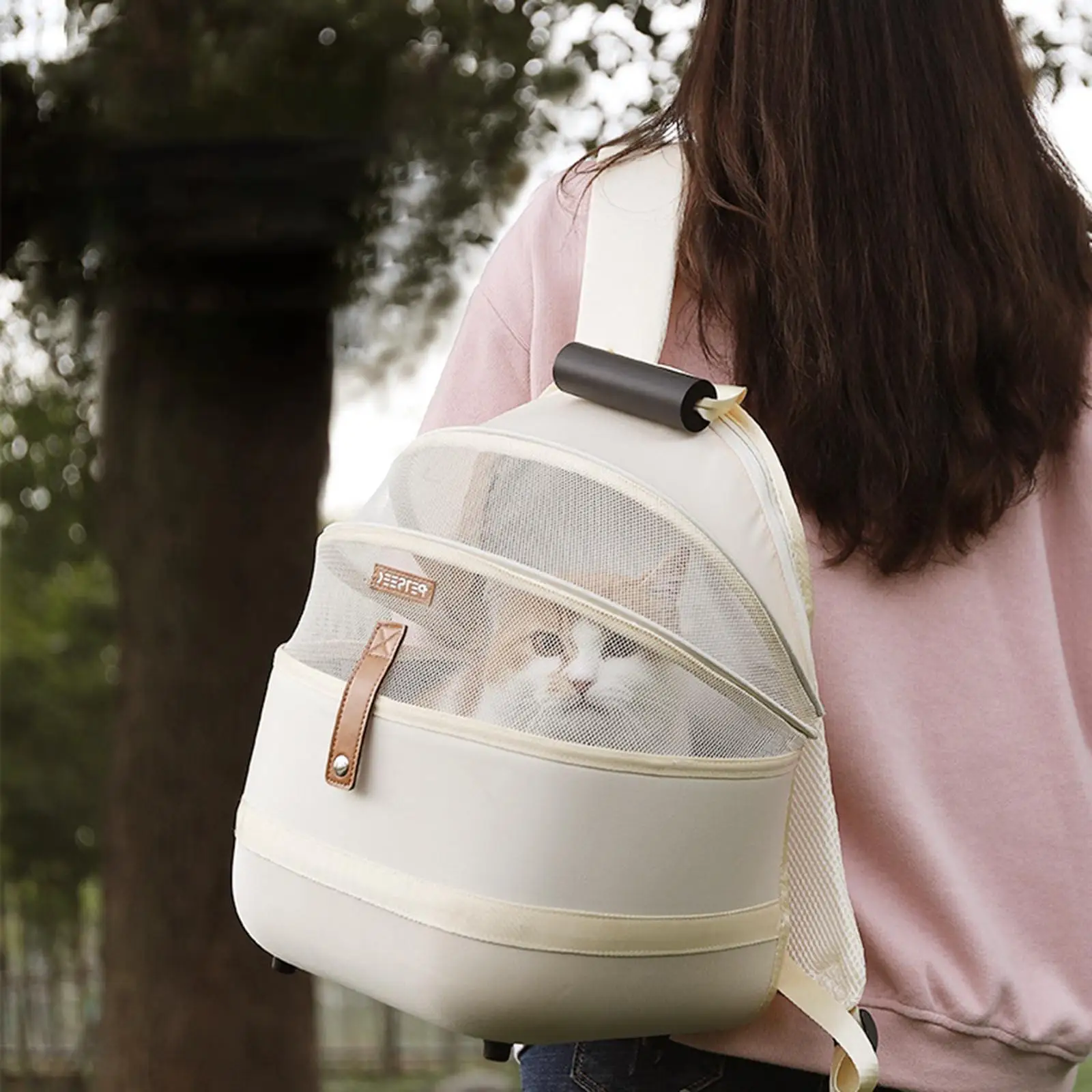 Portable Pet Backpack Carrier Cat Dog Kitten Small Animal Bag for Travel