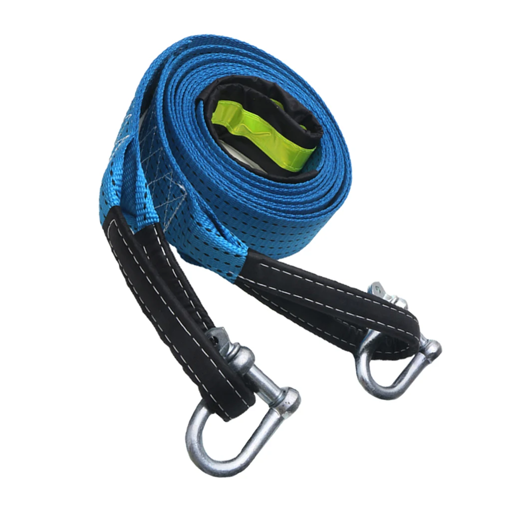Tow Winch Rope with Luminous Blue ? Vehicle Towing Strap Blue