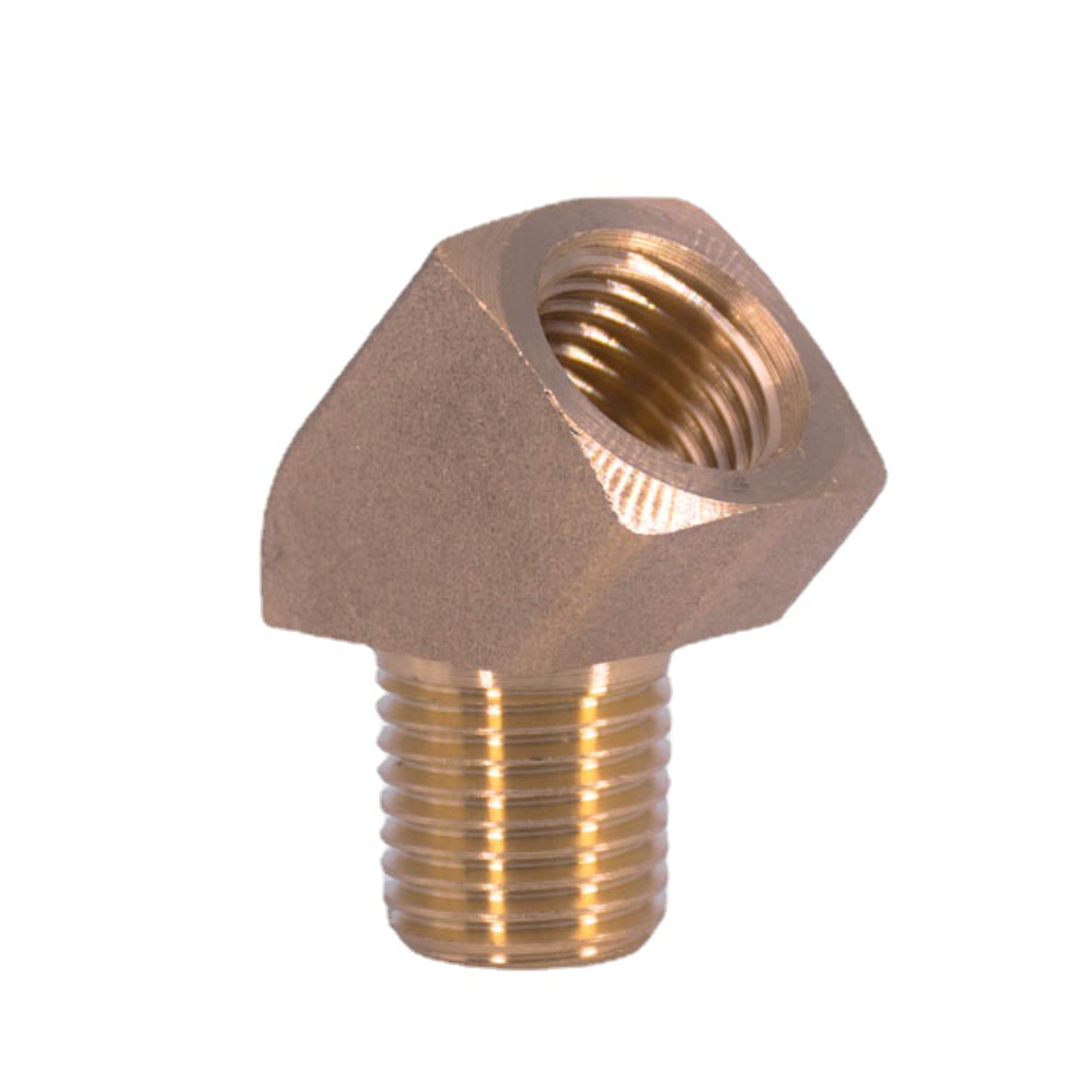 1/8" 1/4" 3/8" 1/2" NPT Buchse auf Stecker 45 Grad Winkelstück Messingblock Rohrverschraubung Koppler Anschluss Wasser Gas Kraftstoff – Detail 1