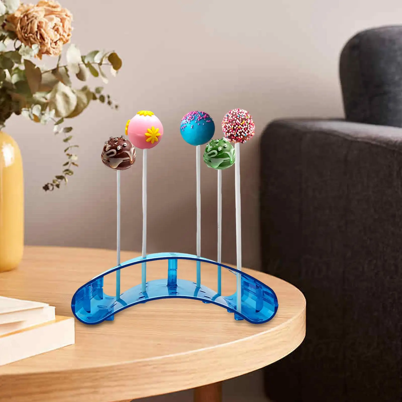 Acrylic Lollipop Display Rack Transparent 20 Holes Cake Candy Display Rack Cake Holder Bases Shelf for Christmas Halloween